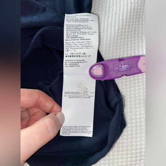 2/49$ Men’s HUGO BOSS Orange ELK Stag navy blue‎ T Shirt size XL - Picture 8 of 14